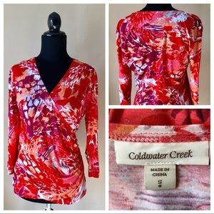 Coldwater Creek V-Neck Tunic Sz S (8) euc